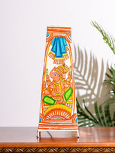 Load image into Gallery viewer, Andhra Leather Craft Table Lamp Shade, Large (17&quot;x 6&quot;) - Ganesha