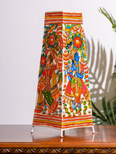 Load image into Gallery viewer, Andhra Leather Craft Table Lamp Shade, Large (17&quot;x 6&quot;) - Krishna Radha