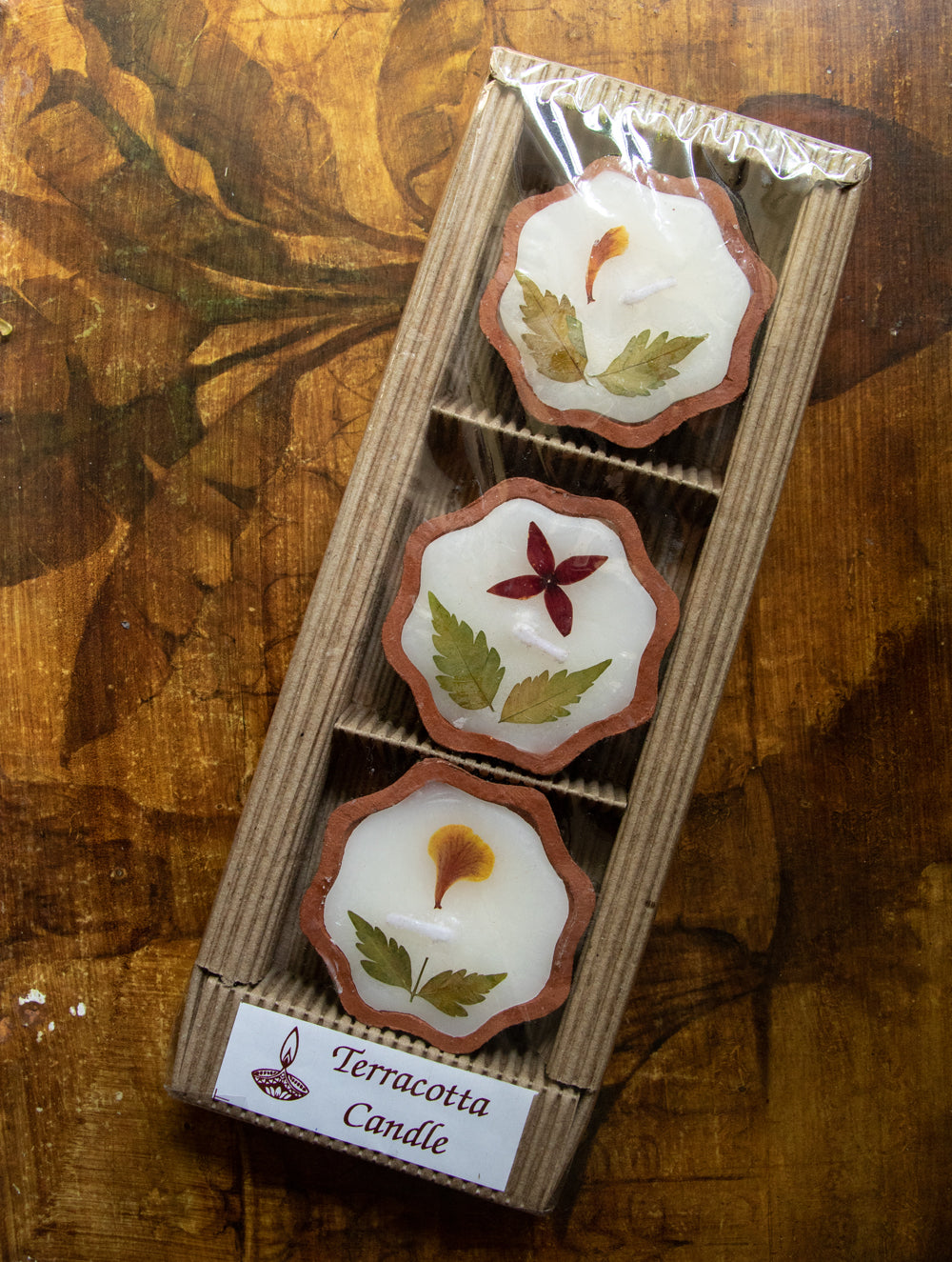 Aromatic Pondicherry Wax Candle Pack (3 Pcs) - Rose, Lavender & Jasmine - The India Craft House 