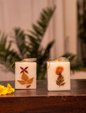 Aromatic Puducherry Wax Candles - Lavender & Jasmine (Set of 2)
