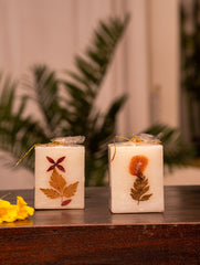 Aromatic Pondicherry Wax Candles - Lavender & Jasmine (Set of 2)