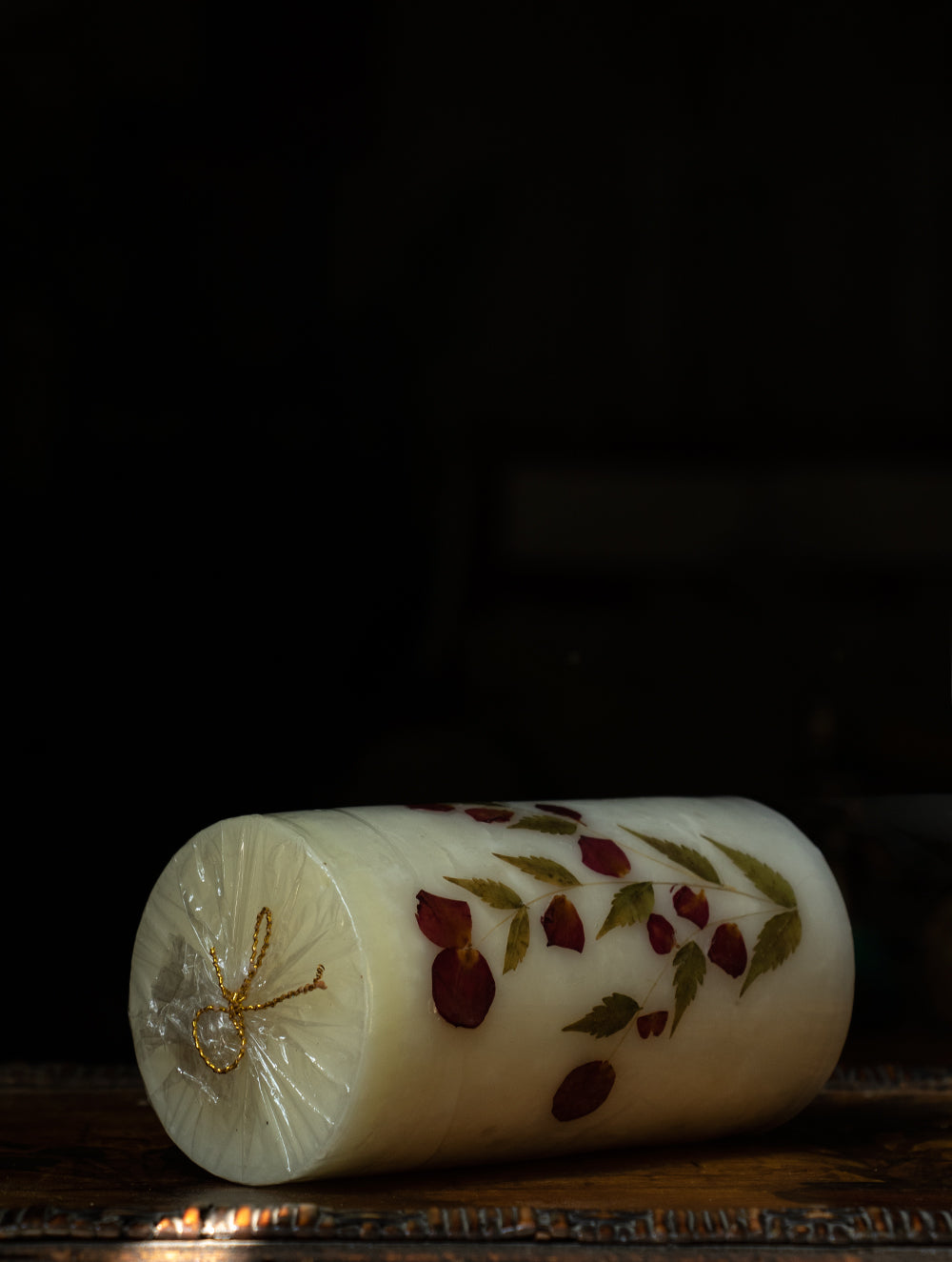 Load image into Gallery viewer, Aromatic Pondicherry Wax Pillar Candle - (Large) Rose - The India Craft House 