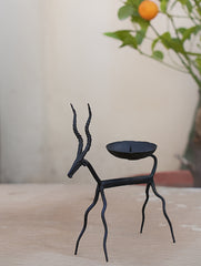 Bastar Tribal Art - Candle Holder - Deer - The India Craft House 