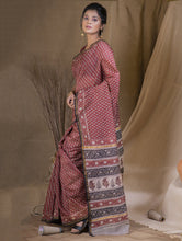 Load image into Gallery viewer, Bagru Block Printed Chanderi Saree - Floret (With Blouse Piece)