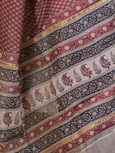 Load image into Gallery viewer, Bagru Block Printed Chanderi Saree - Floret (With Blouse Piece)