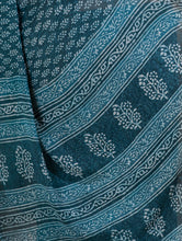 Load image into Gallery viewer, Bagru Block Printed Georgette Saree - Leaf Grace (With Blouse Piece)