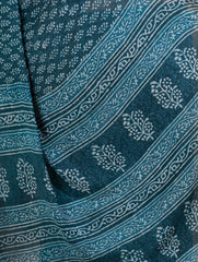 Bagru Block Printed Georgette Saree - Leaf Grace (With Blouse Piece)