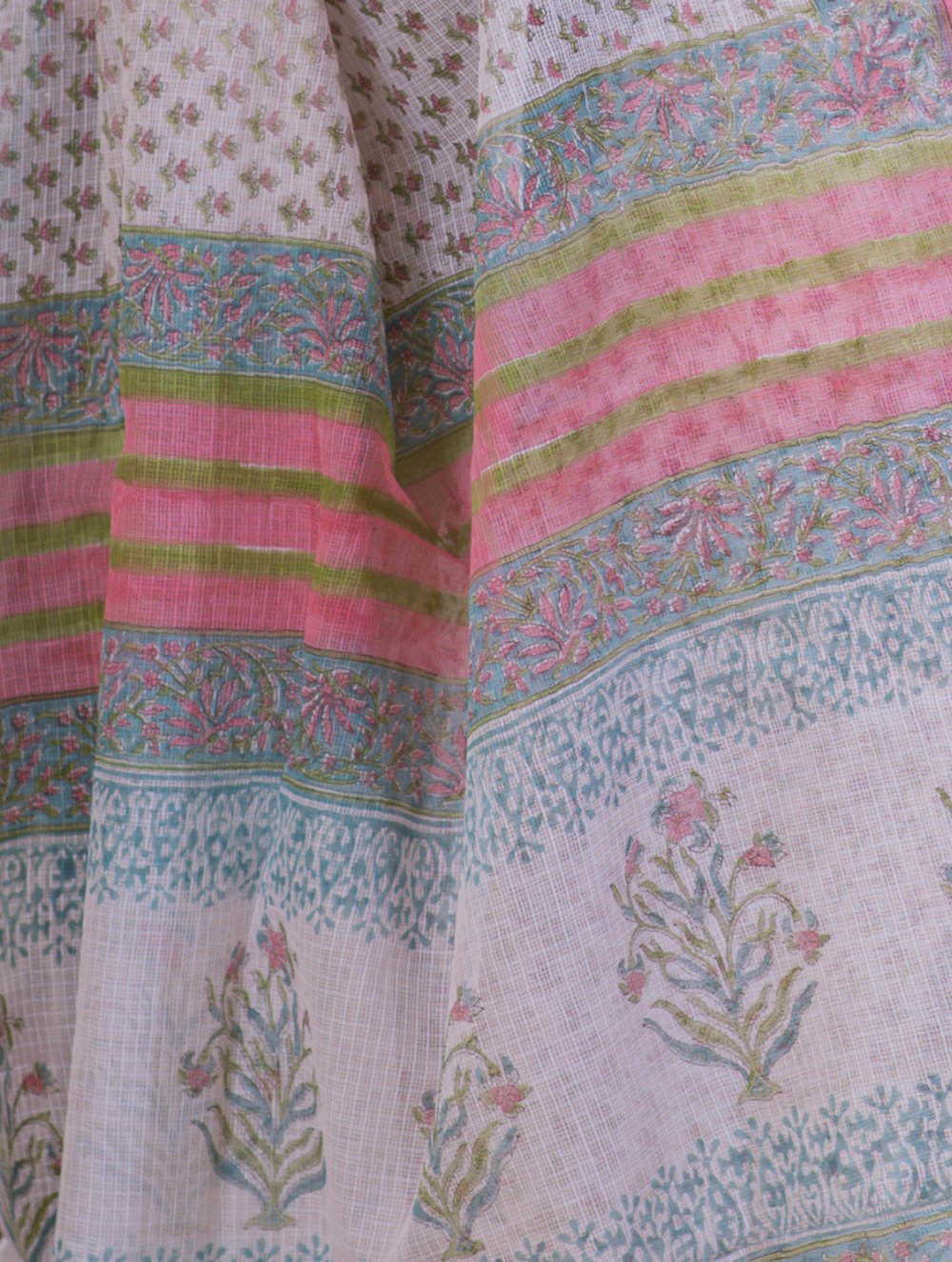 Load image into Gallery viewer, Bagru Sanganeri Block Printed Kota Saree - Bahara  (Without Blouse Piece)