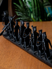 Bastar Tribal Art Curio - Rowing the Boat (Large)