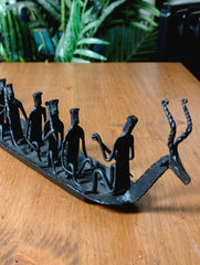 Bastar Tribal Art Curio - Rowing the Boat (Large)