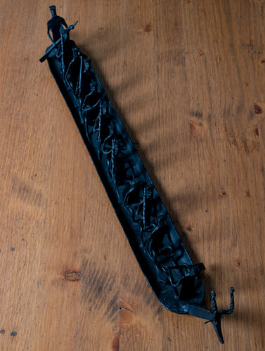 Bastar Tribal Art Curio - Rowing the Boat (Large)