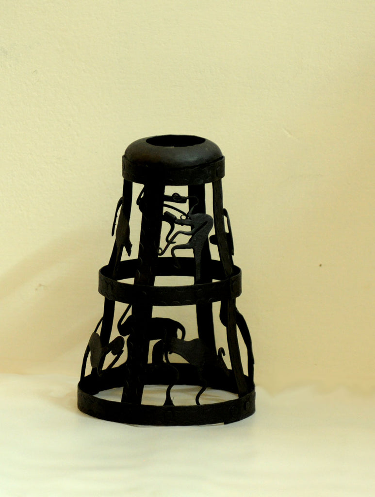 Bastar Tribal Art - Candle Holder Cover - The India Craft House 
