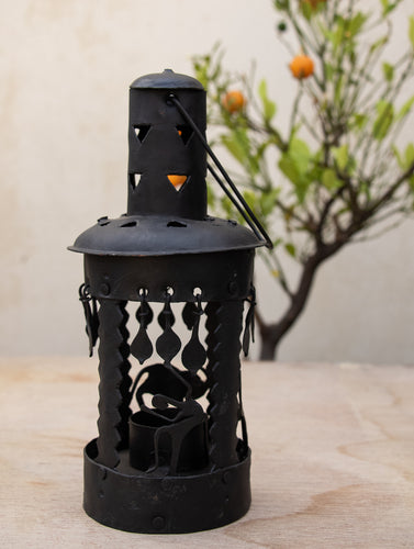 Bastar Tribal Art - Candle Holder, Round - The India Craft House 