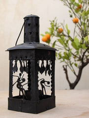 Bastar Tribal Art - Candle Holder, Square - The India Craft House 