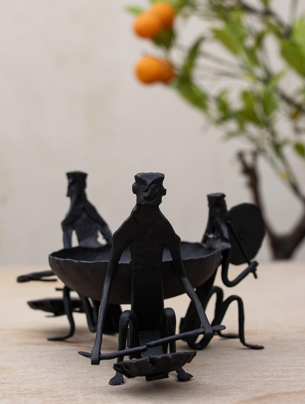 Bastar Tribal Art - Tea Light Holder - Curio - The India Craft House 