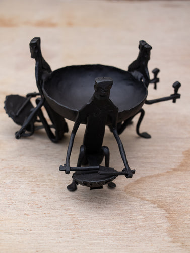 Bastar Tribal Art - Tea Light Holder - Musicians - The India Craft House 