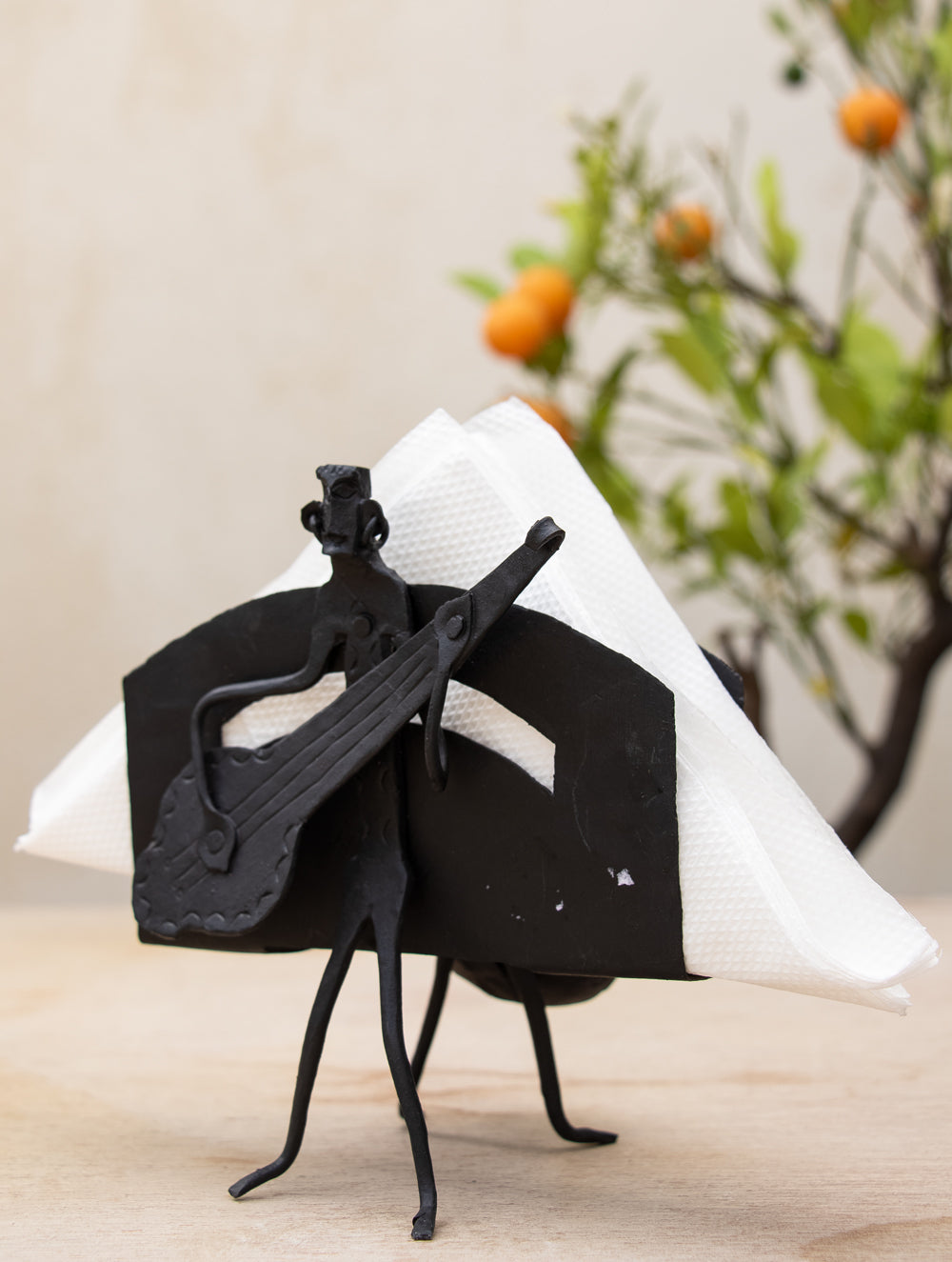 Bastar Tribal Art Curio - Napkin Holder - Musicians - The India Craft House 