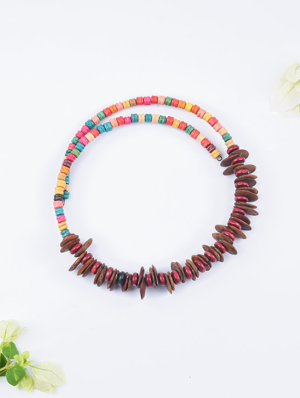 Load image into Gallery viewer, Bengal Wooden Beads Neckpiece - Brown