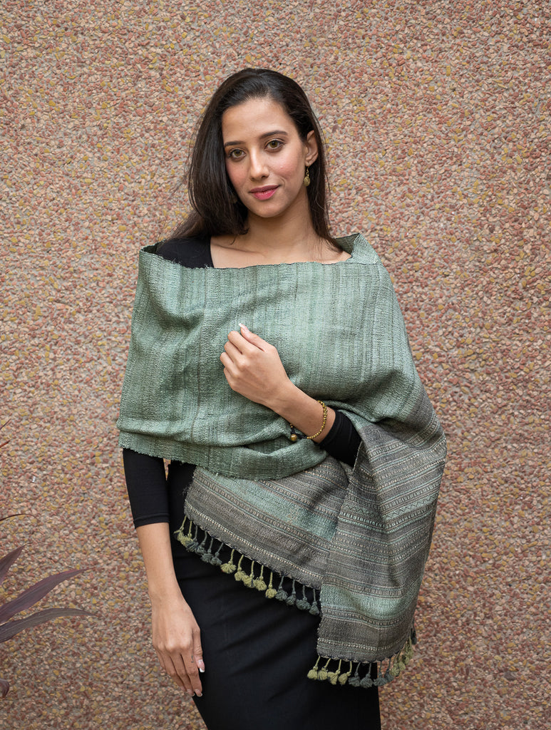 Bhujodi Handwoven Pure Wool  Striped Stole