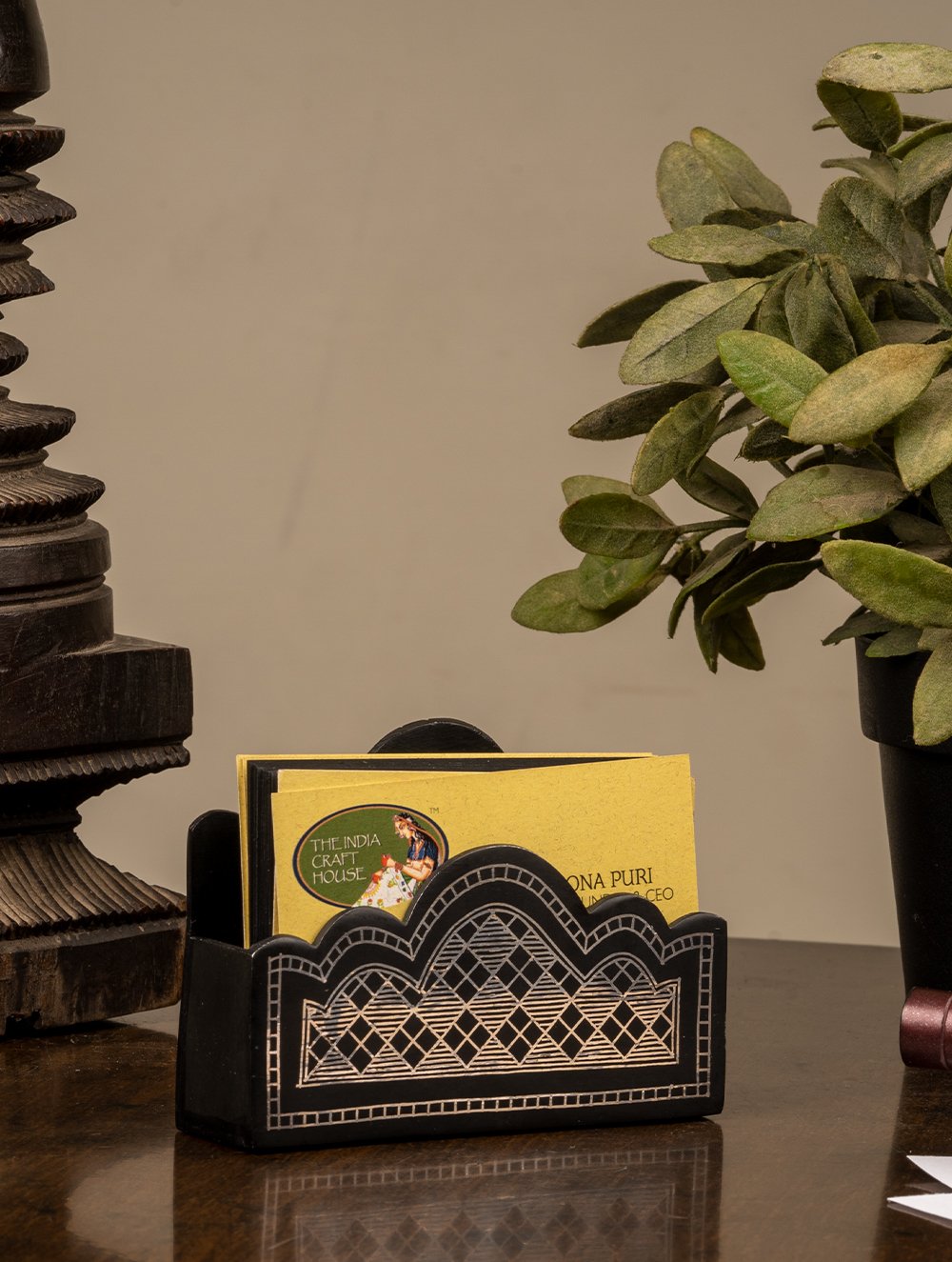 Bidri Craft Card Holder