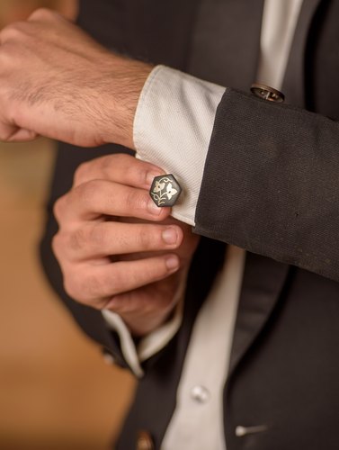 Bidri Craft Cufflinks (Set) - Flora