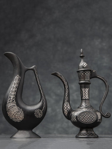 Bidri Craft Curio - Arabian Jugs (Set of 2)