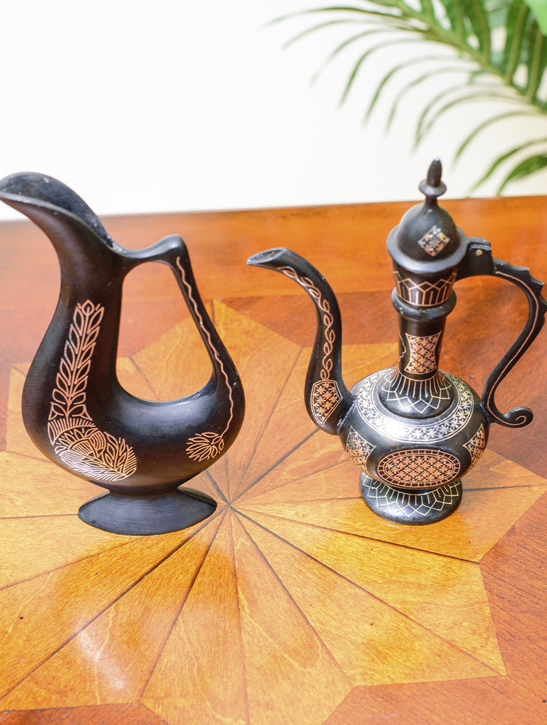 Bidri Craft Curio - Arabian Jugs (Set of 2)