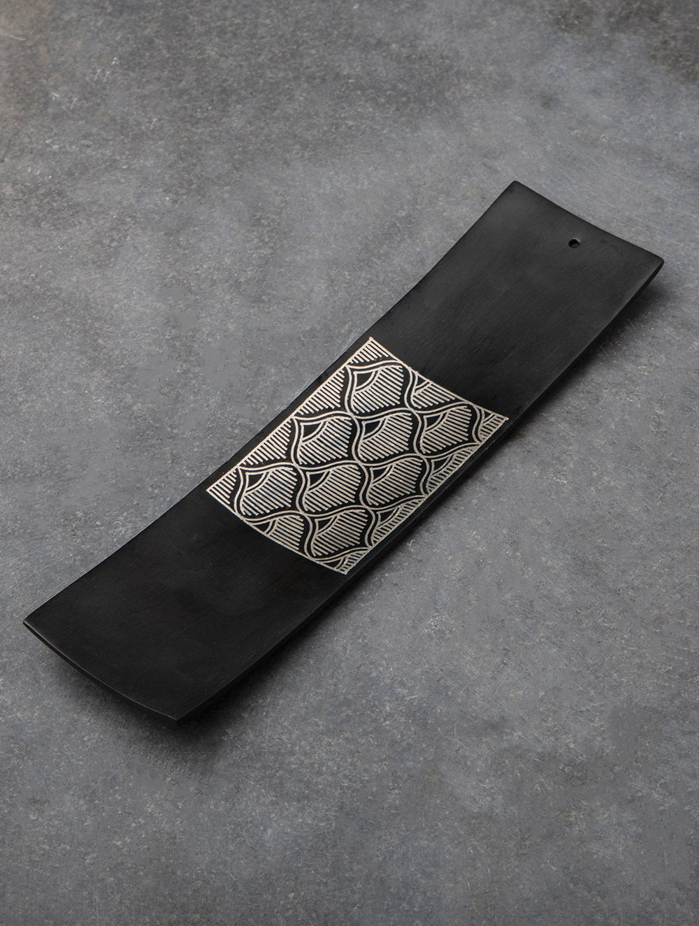 Bidri Craft Incense Tray - Broad