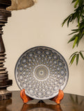 Bidri Craft Wall Plate / Table Curio - Mughal Series (Dia 8