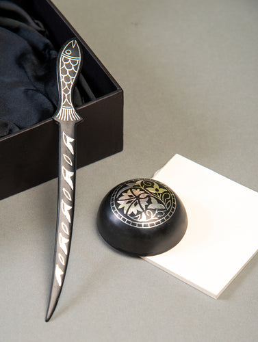 Bidri Craft Set - Paper Cutter & Paper Weight