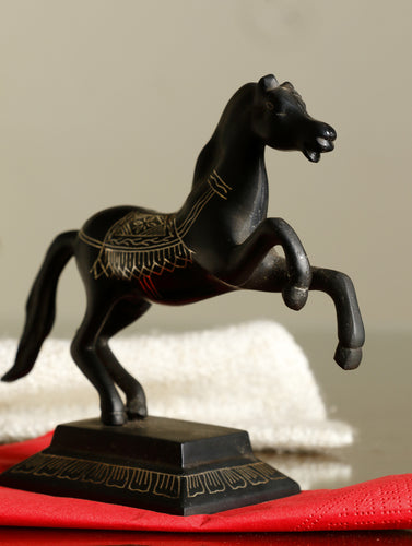 Bidri Craft Curio - Horse - The India Craft House 