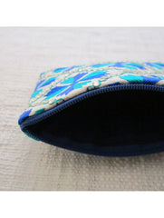 Blue Green Embellished Coin Pouch