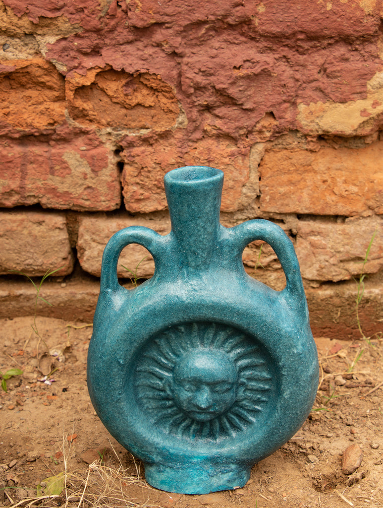 Delhi Blue Art Pottery Curio - Vase - The India Craft House 
