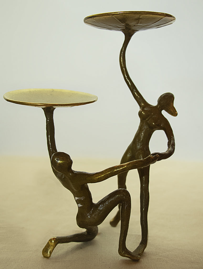 Brass Candle Holder / Curio - Dancing Couple