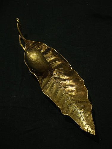 Brass Mango Leaf Curio 