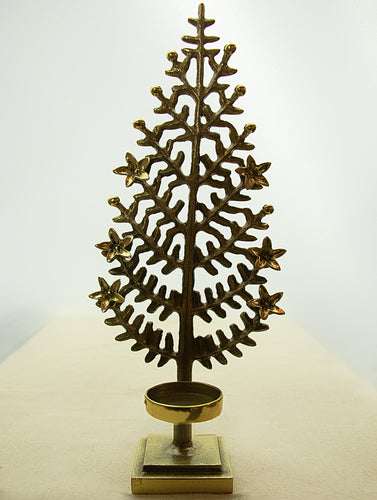 Brass Tealight Holder - The Tree