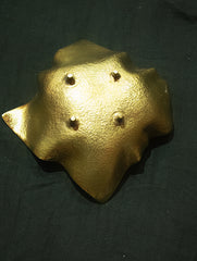 Brass Wrinkled Leaf Bowl Curio