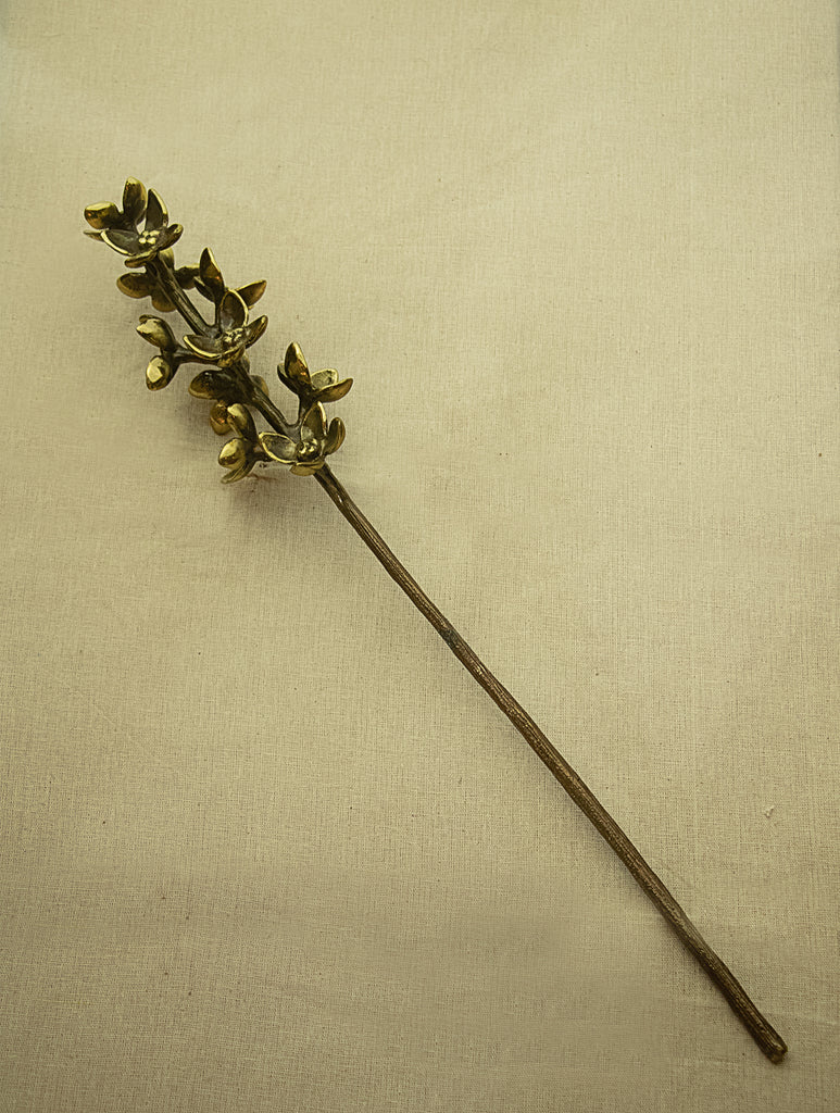 Brass Curio - Hyacinth Flower Stem - The India Craft House 