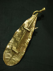 Brass Curio - Temple Flowers & Leaves - The India Craft House 