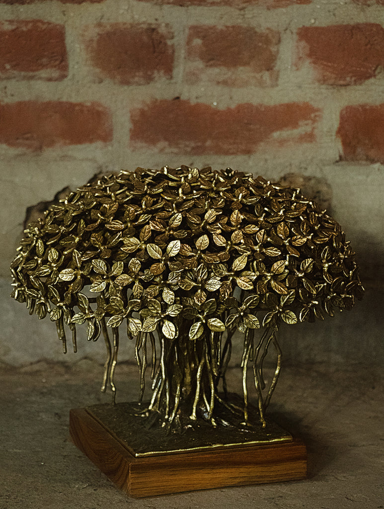 Brass Sculpture - Banyan Tree (Large) - The India Craft House 