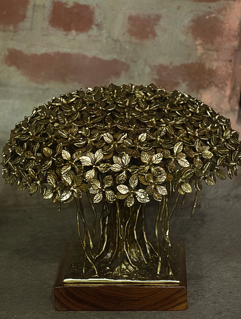 Brass Sculpture - Banyan Tree (Large) - The India Craft House 