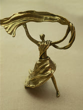 Load image into Gallery viewer, Brass Sculpture - Swirling Lady - The India Craft House 