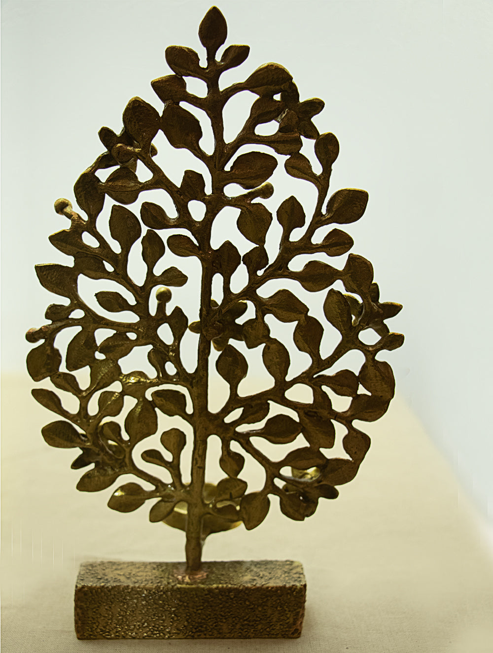 Brass Tealight Holder - Creeper - The India Craft House 