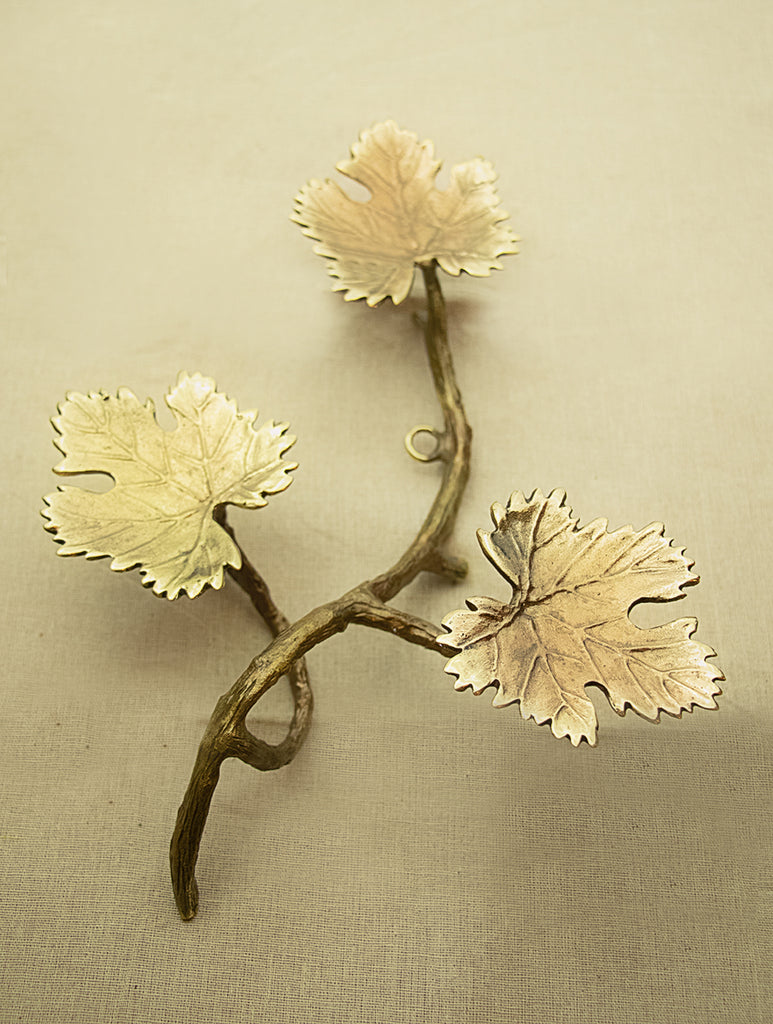 Brass Wall Piece / Tealight Holder - Grapevine - The India Craft House 
