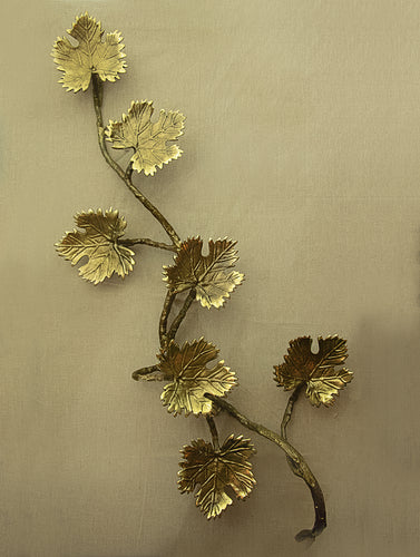 Brass Wall Plaque  - Maple Leaves (7) - The India Craft House 