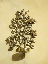 Load image into Gallery viewer, Brass Wall Plaque &amp; Tealight Holder - Creeper (Small) - The India Craft House 