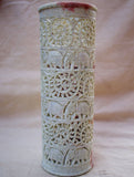 Carved Filigree Stone Curio / Candle Holder