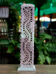 Carved Filigree Stone Incense Holder