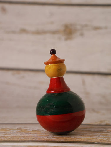 Channapatna Wooden Toy - Balancing Doll, Yellow