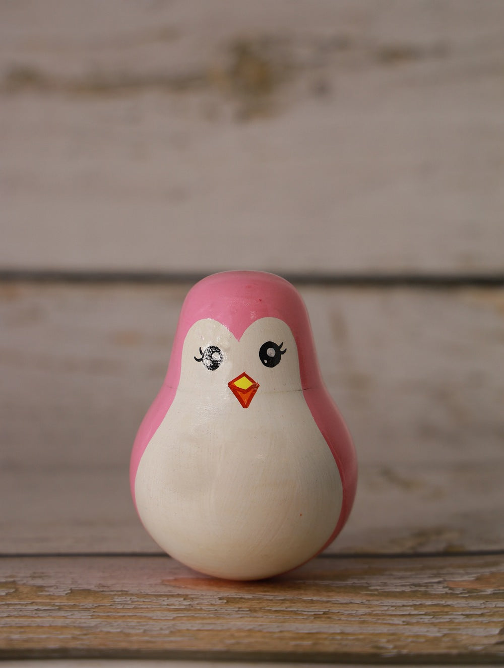 Load image into Gallery viewer, Channapatna Wooden Toy - Balancing Penguin, Pink